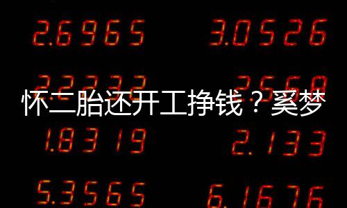 梦瑶脸庞却显憔悴奚开工挣钱胎还怀二圆润近照
